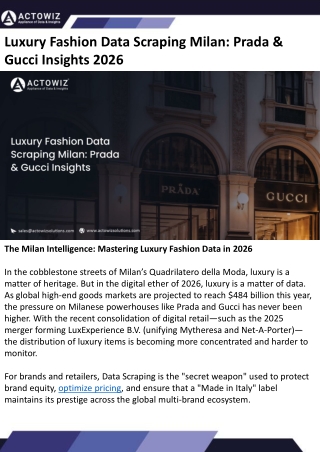 Luxury Fashion Data Scraping Milan Prada & Gucci Insights 2026