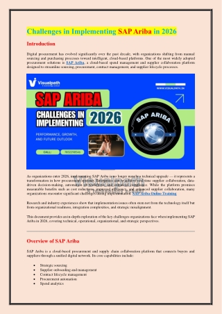 Best SAP Ariba Training Ameerpet - SAP Ariba  Course