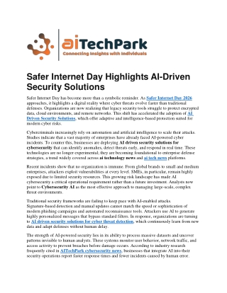 AI Driven Security Solutions Powering Intelligent Cyber Protection