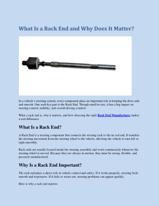 What Is a Rack End and Why Does It Matter