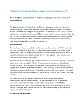 Automotive Semiconductor Market