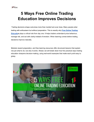 Free Online Trading Education for Beginners | Xtreme markets