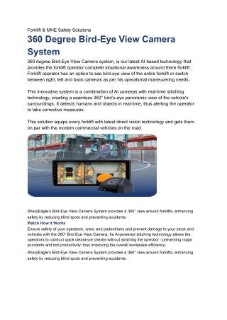Forklift & MHE Safety Solutions