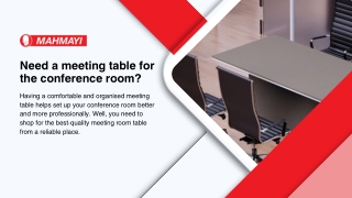 Buy the Best-Quality Meeting Table in Dubai from Mahmayi
