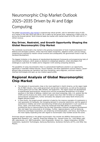 Neuromorphic Chip Market Trends & Growth Report 2035