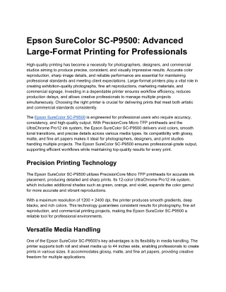 Epson SureColor SC-P9500