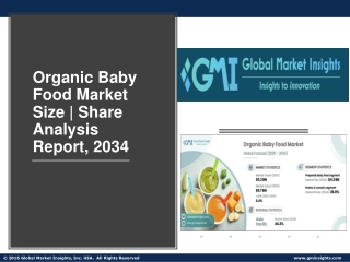Organic Baby Food Market Size | Share Analysis Report, 2034
