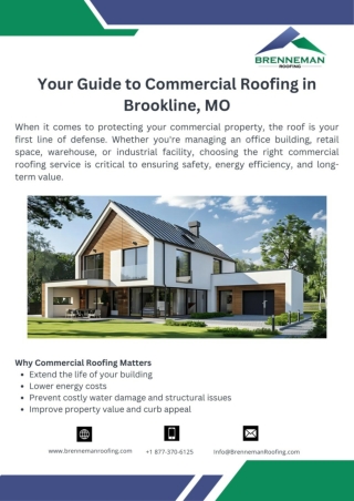 Guide to Commercial Roofing in Brookline MO - Brenneman Roofing