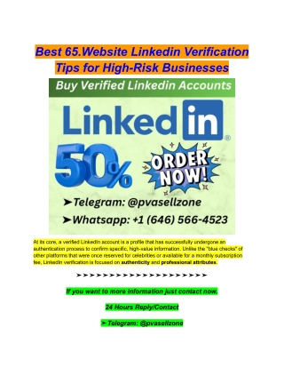 Best 65.Website Linkedin Verification Tips for High-Risk Businesses
