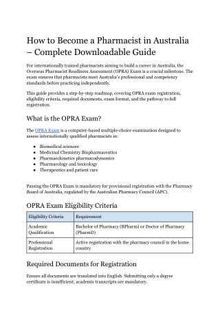 How to Become a Pharmacist in Australia