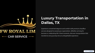Luxury Transportation Services in Dallas, TX | DFW Royal Limos