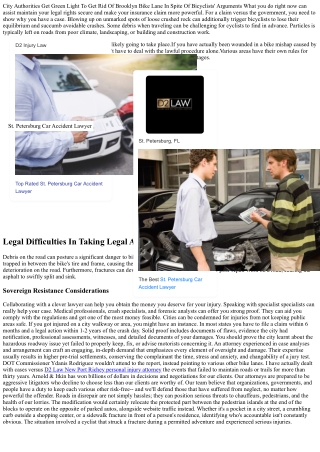 Responsibility In Bike Accidents Triggered By Road Dangers