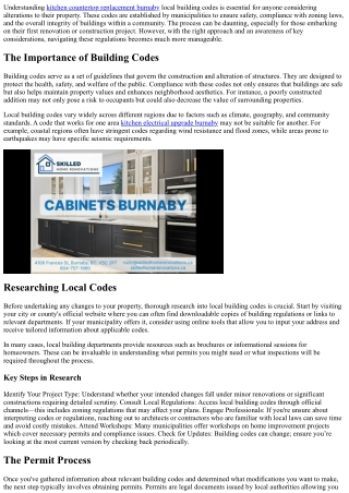 Navigating Through Local Building Codes When Planning Changes.