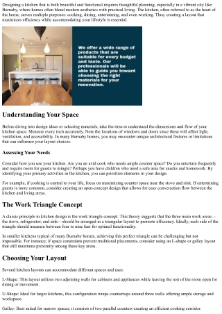 Creating a Functional Layout in Your Burnaby Kitchen