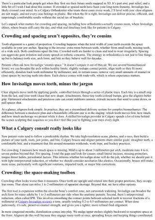 Invisalign for Crowding and Spacing: Calgary Orthodontist Insights