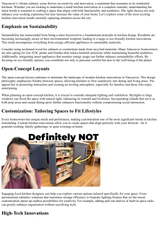 Transform Your Space: Top Kitchen Renovation Trends in Vancouver