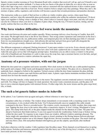 Asheville Car Window Replacement: Handling Power Window Glass Issues