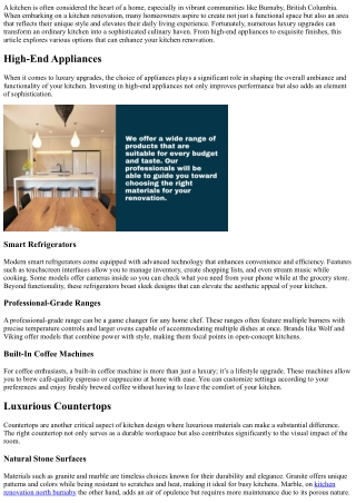 Luxury Upgrades for Your Burnaby Kitchen Renovation