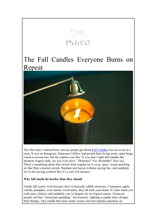 Fall Candles