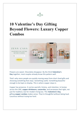 10 Valentine’s Day Gifting Beyond Flowers: Luxury Copper Combos
