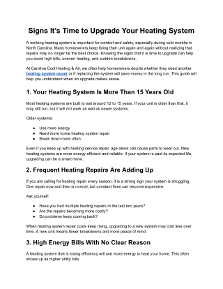 Heating System Efficiency Guide for Homeowners | Call Carolina Cool