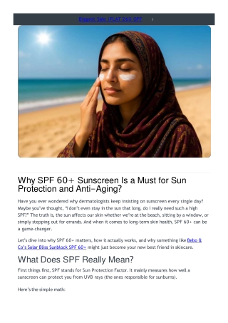 SPF 60 Sunscreen for Outdoor Sun Protection