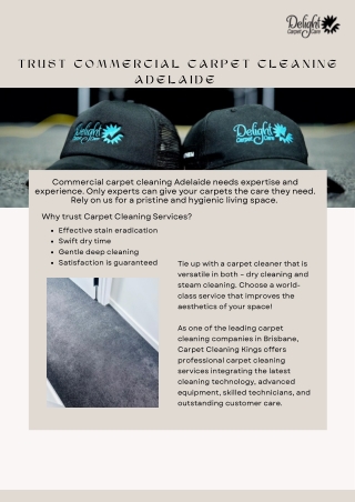 Trust Commercial Carpet Cleaning Adelaide