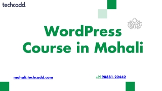 Best WordPress Course in Mohali | Website Development Training - techcadd