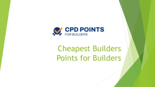Cheapest Builders Points for Builders – Save More on Every Purchase