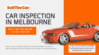 Car Inspection in Melbourne Why It Matters Before You Buy Used Car - Sell The Car