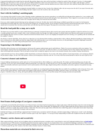 Commercial Demolition: Planning for Structural Challenges