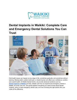 Dental Implants in Waikiki_ Complete Care and Emergency Dental Solutions You Can Trust