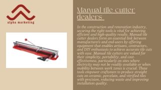tile cutter