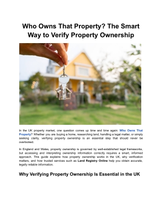 Who Owns That Property_ The Smart Way to Verify Property Ownership