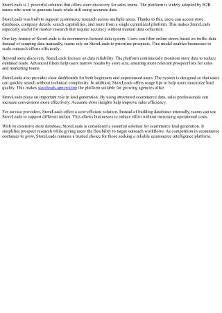 storeleads pricing plans