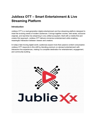 Jubliexx: Your Ultimate Entertainment Hub
