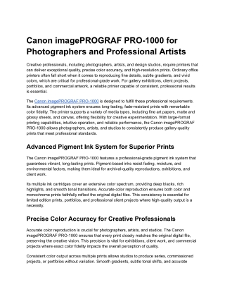 Canon imagePROGRAF PRO-1000