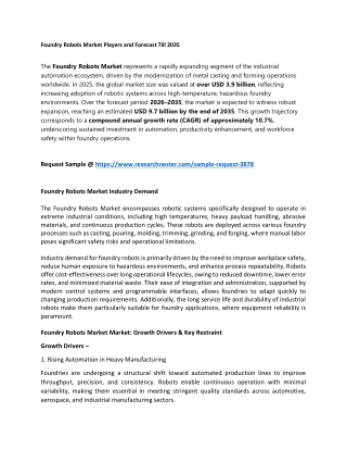Foundry Robots Market