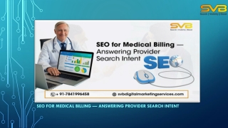 SEO For Medical Billing — Answering Provider Search Intent