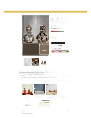 DNA eStore’s Rajasthani King Queen Couple Showpiece