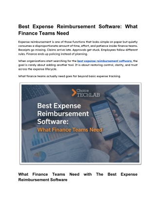Best Expense Reimbursement Software: What Finance Teams Need