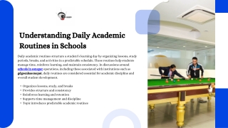 Understanding Daily Academic Routines in Schools