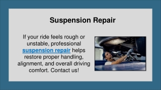 Suspension Repair