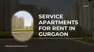Service apartments for rent in gurgaon 