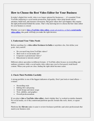 How to Choose the Best Video Editor for Your Business (1)