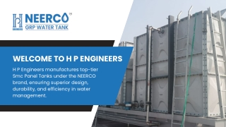 SMC Panel Tank Manufacturer - HP Engineers