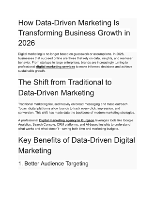 How Data-Driven Marketing Is Transforming Business Growth in 2026