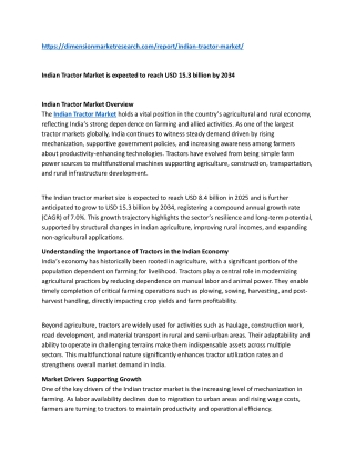 Indian Tractor Market