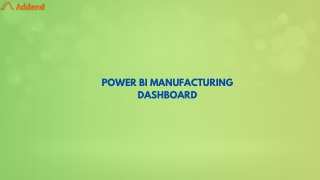 power bi manufacturing dashboard