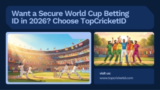 Want a Secure World Cup Betting ID in 2026 Choose TopCricketID
